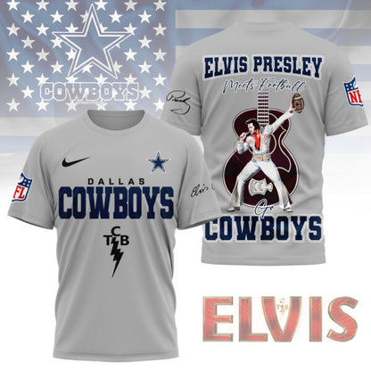 LIMITED EDITION - NEW CUSTOMIZED NFL21 DCB DALLAS COWBOYS X ELVIS PRESLEY FAN 3D SHIRT