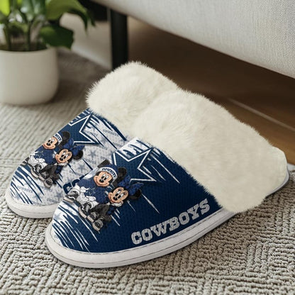 LIMITED EDITION - NEW CUSTOMIZED NFL21 DCB DALLAS COWBOYS COTTON SLIPPERS