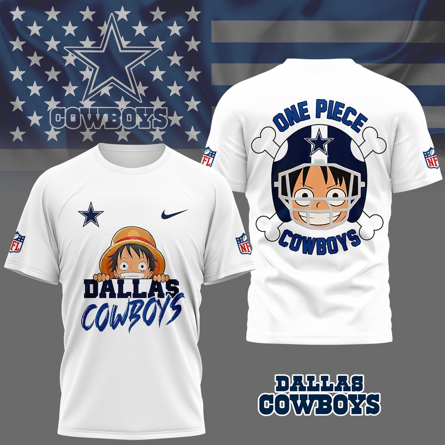LIMITED EDITION - NEW CUSTOMIZED NFL21 DCB DALLAS COWBOYS ONE PIECE FAN 3D SHIRT