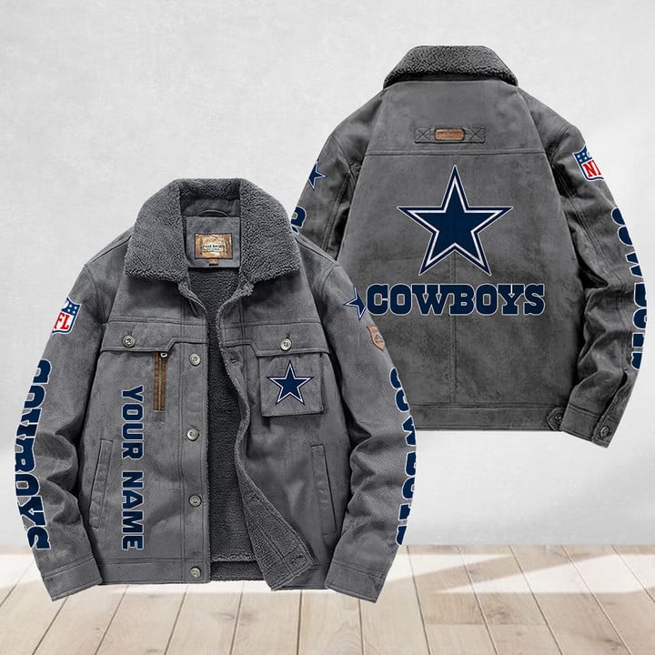 LIMITED EDITION - NEW CUSTOMIZED NFL21 DCB DALLAS COWBOYS FLEECE JACKET