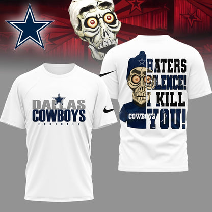 LIMITED EDITION - NEW CUSTOMIZED NFL21 DCB DALLAS COWBOYS HATERS SILENCE I KILL YOU SHIRT