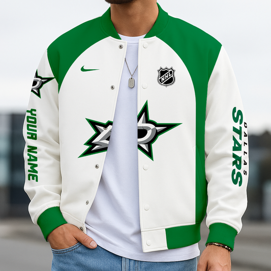 LIMITED EDITION - NEW CUSTOMIZED NHL15 DLS DALLAS STARS BASEBALL JACKET