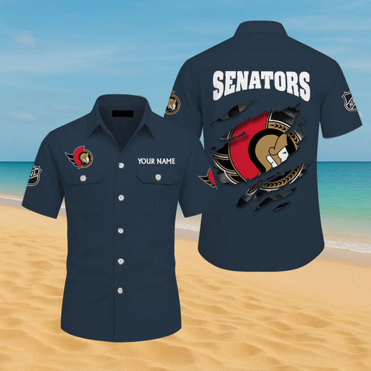 LIMITED EDITION - NEW CUSTOMIZED NHL29 OSN OTTAWA SENATORS CARGO SHIRT
