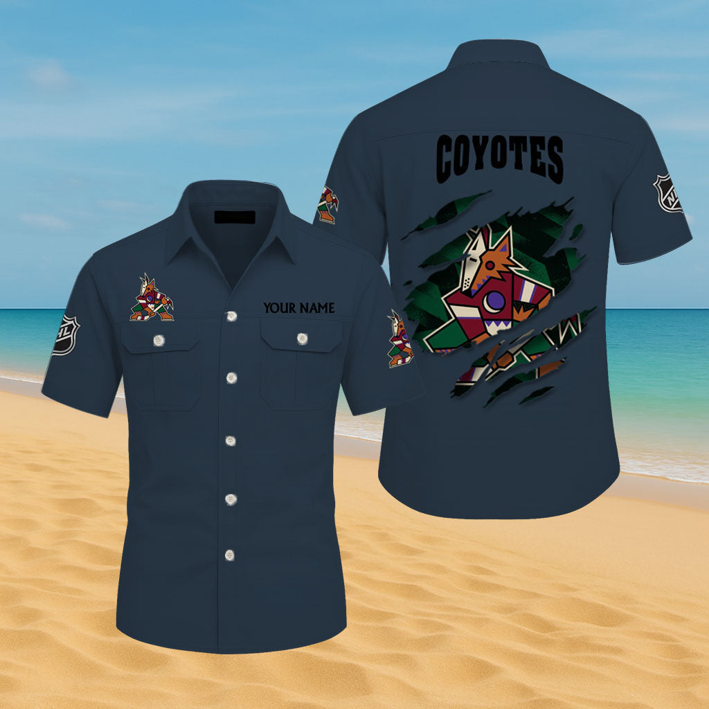 LIMITED EDITION - NEW CUSTOMIZED NHL30 AZC ARIZONA COYOTES CARGO SHIRT