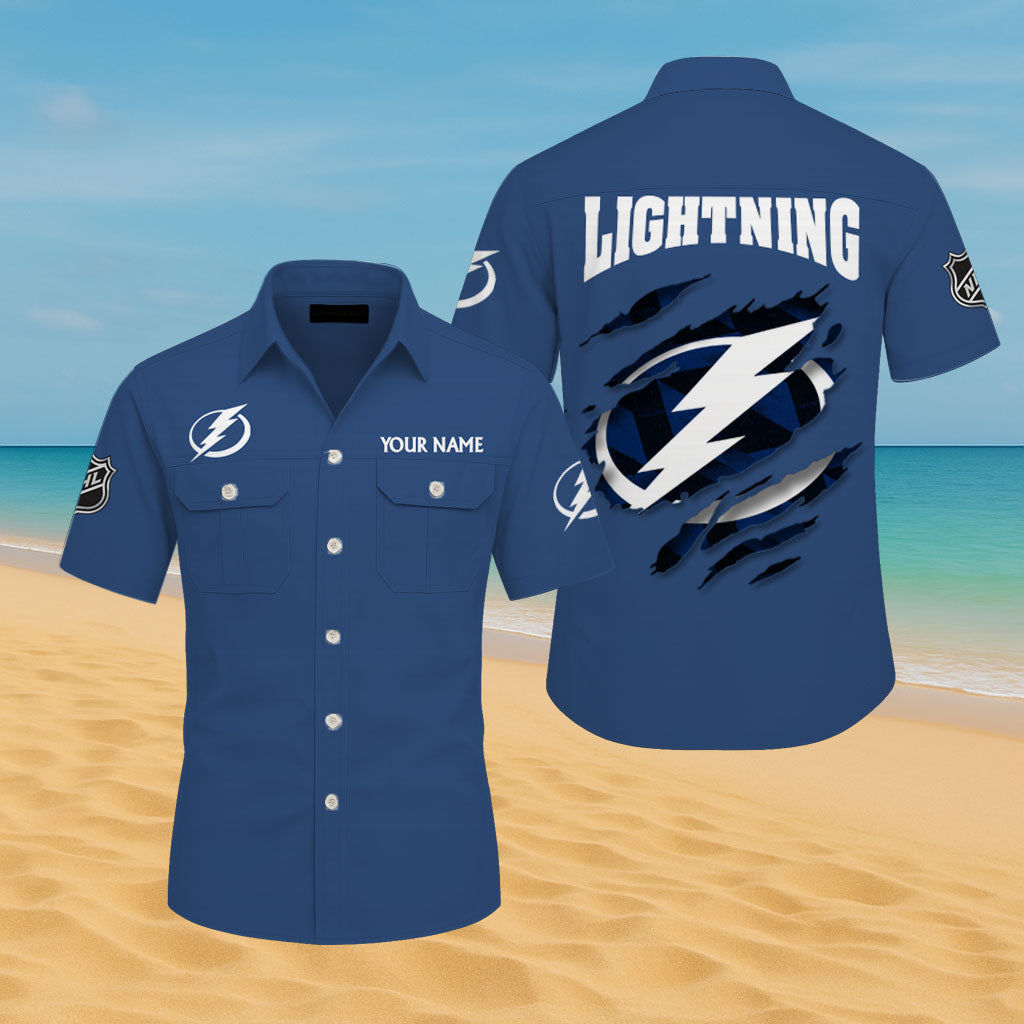 LIMITED EDITION - NEW CUSTOMIZED NHL12 TPL TAMPA BAY LIGHTNING CARGO SHIRT