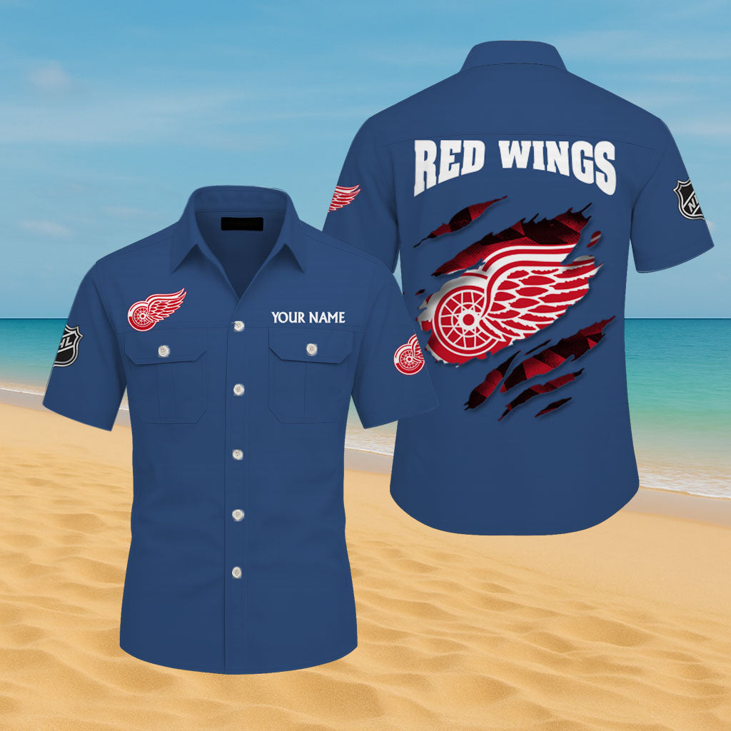 LIMITED EDITION - NEW CUSTOMIZED NHL22 DRW DETROIT RED WINGS CARGO SHIRT