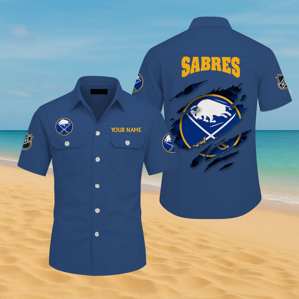 LIMITED EDITION - NEW CUSTOMIZED NHL28 BFS BUFFALO SABRES CARGO SHIRT