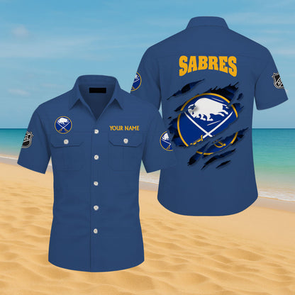 LIMITED EDITION - NEW CUSTOMIZED NHL28 BFS BUFFALO SABRES CARGO SHIRT