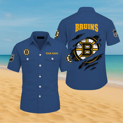 LIMITED EDITION - NEW CUSTOMIZED NHL02 BTB BOSTON BRUINS CARGO SHIRT