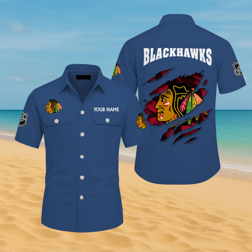 LIMITED EDITION - NEW CUSTOMIZED NHL08 CBH CHICAGO BLACKHAWKS CARGO SHIRT