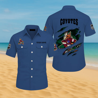 LIMITED EDITION - NEW CUSTOMIZED NHL30 AZC ARIZONA COYOTES CARGO SHIRT