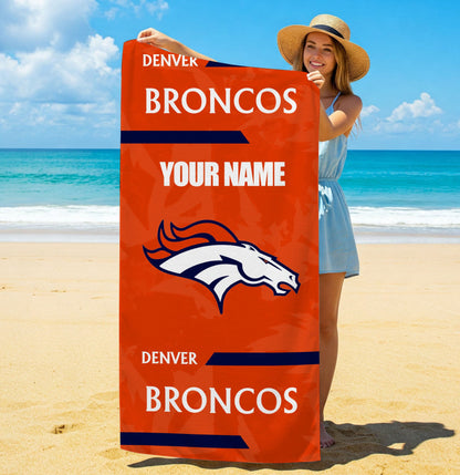 LIMITED EDITION - NEW CUSTOMIZED NFL13 DVB DENVER BRONCOS BEACH & BATH TOWEL
