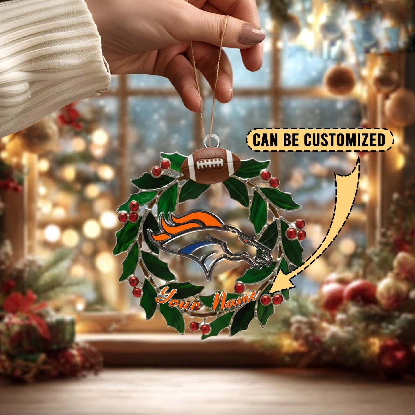 LIMITED EDITION - NEW CUSTOMIZED NFL13 DVB DENVER BRONCOS ACRYLIC ORNAMENT
