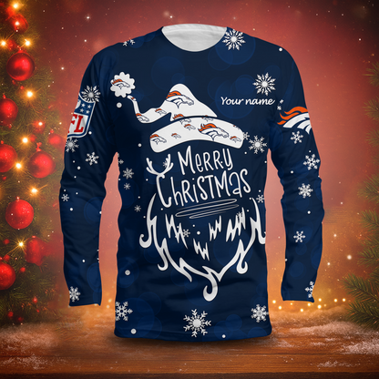 LIMITED EDITION - NEW CUSTOMIZED NFL13 DVB DENVER BRONCOS LONG SLEEVED T-SHIRT