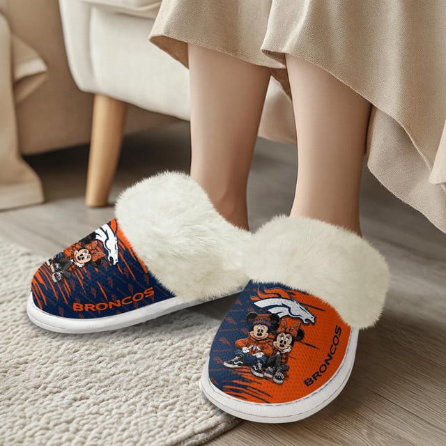 LIMITED EDITION - NEW CUSTOMIZED NFL13 DVB DENVER BRONCOS COTTON SLIPPERS