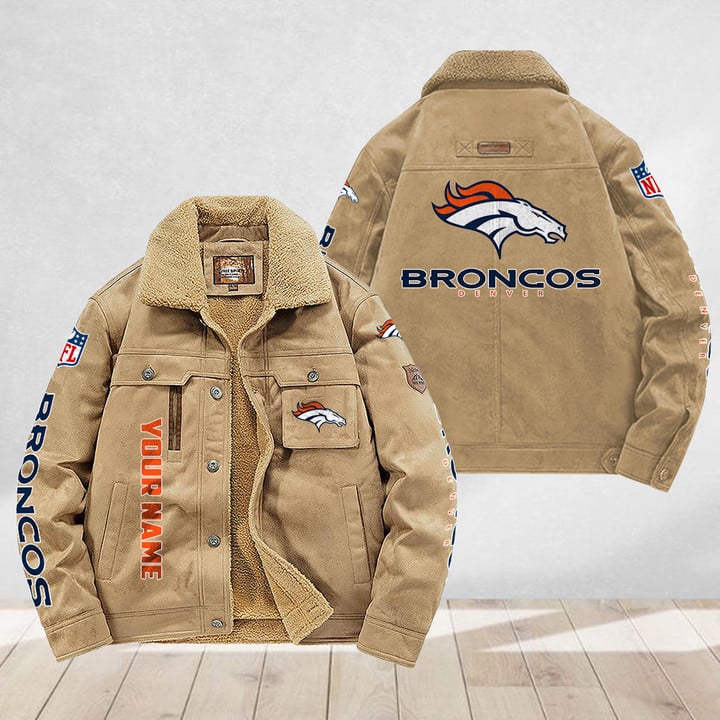 LIMITED EDITION - NEW CUSTOMIZED NFL13 DVB DENVER BRONCOS FLEECE JACKET