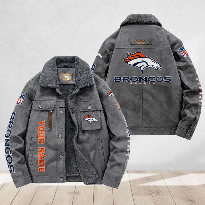LIMITED EDITION - NEW CUSTOMIZED NFL13 DVB DENVER BRONCOS FLEECE JACKET