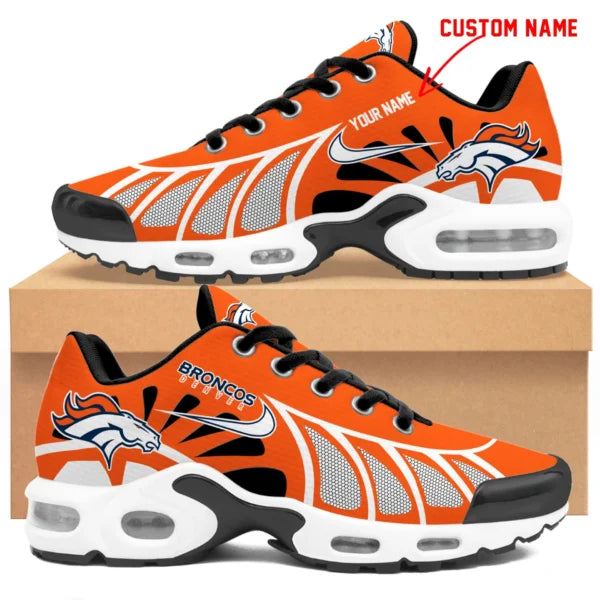 LIMITED EDITION - NEW CUSTOMIZED NFL13 DVB DENVER BRONCOS UNISEX AIR MAX PLUS SNEAKERS