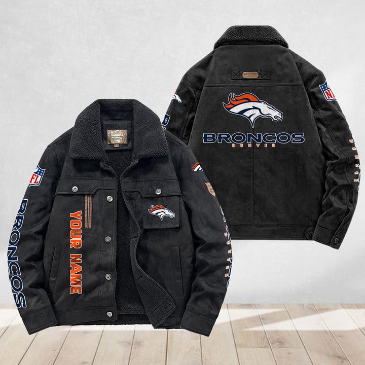 LIMITED EDITION - NEW CUSTOMIZED NFL13 DVB DENVER BRONCOS FLEECE JACKET