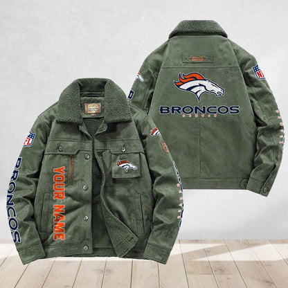 LIMITED EDITION - NEW CUSTOMIZED NFL13 DVB DENVER BRONCOS FLEECE JACKET