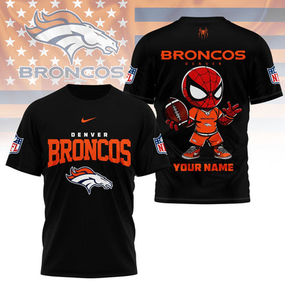 LIMITED EDITION - NEW CUSTOMIZED NFL13 DVB DENVER BRONCOS SPIDER HERO 3D SHIRT