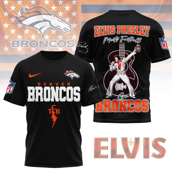LIMITED EDITION - NEW CUSTOMIZED NFL13 DVB DENVER BRONCOS X ELVIS PRESLEY FAN 3D SHIRT
