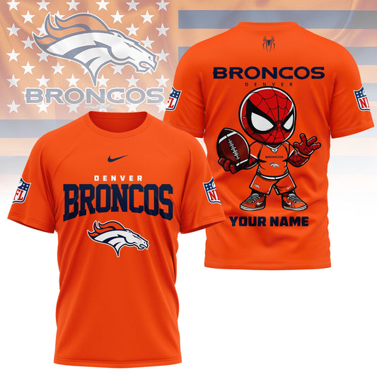 LIMITED EDITION - NEW CUSTOMIZED NFL13 DVB DENVER BRONCOS SPIDER HERO 3D SHIRT