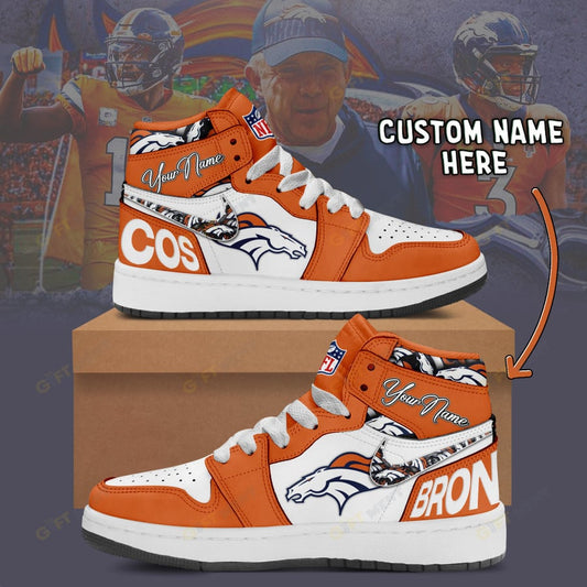 LIMITED EDITION - NEW CUSTOMIZED NFL13 DVB DENVER BRONCOS AIR JORDAN 1