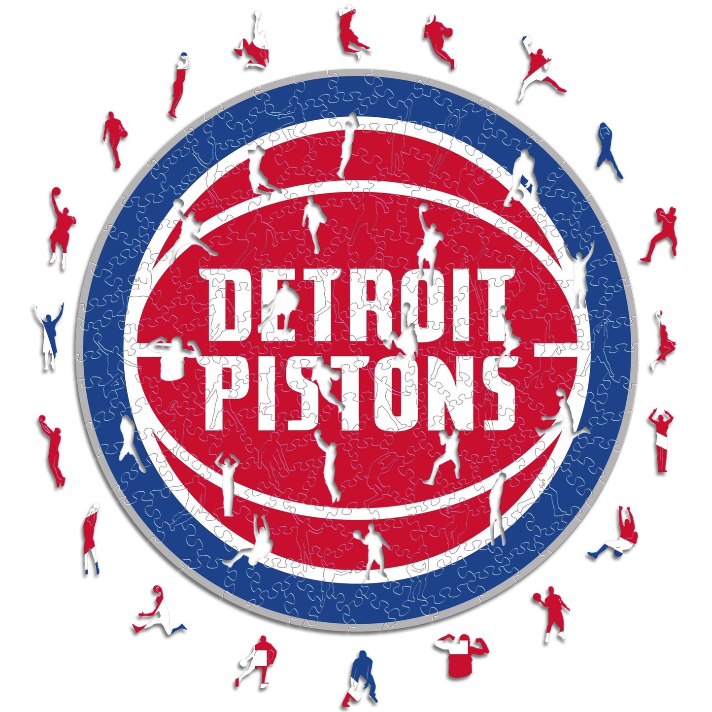 LIMITED EDITION - NEW CUSTOMIZED NBA14 DP DETROIT PISTONS WOODEN PUZZLE