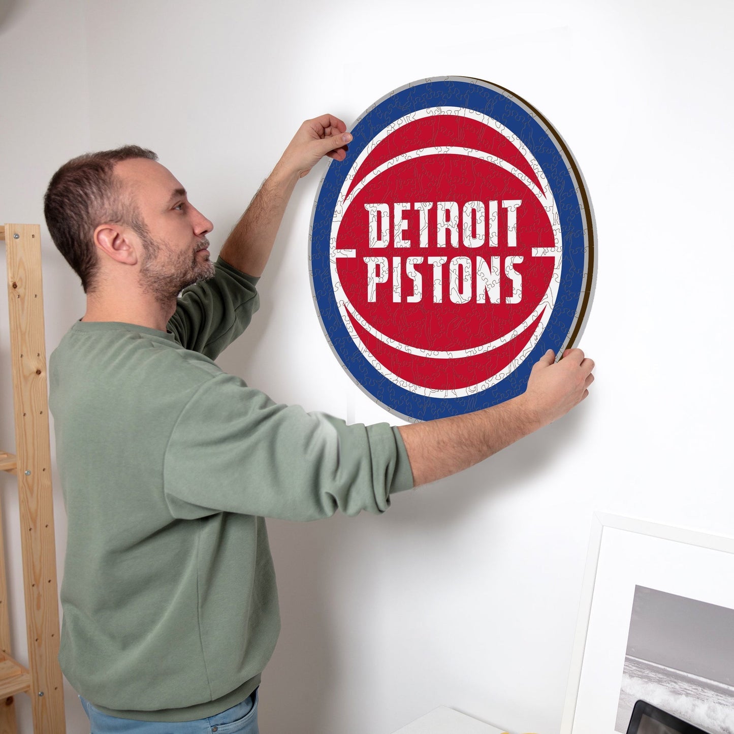 LIMITED EDITION - NEW CUSTOMIZED NBA14 DP DETROIT PISTONS WOODEN PUZZLE