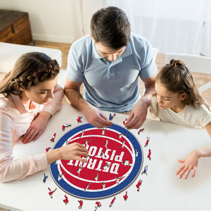 LIMITED EDITION - NEW CUSTOMIZED NBA14 DP DETROIT PISTONS WOODEN PUZZLE