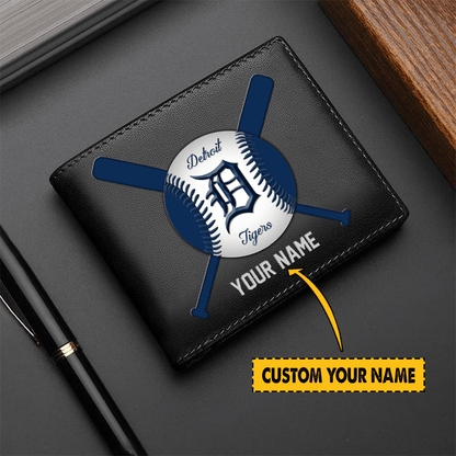LIMITED EDITION - NEW CUSTOMIZED MLB16 DT TIGERS LEATHER WALLET