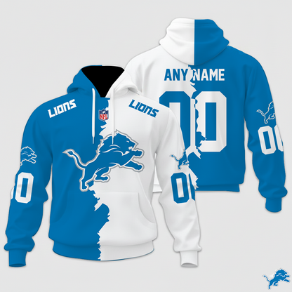 LIMITED EDITION - NEW CUSTOMIZED NFL04 DTL DETROIT LIONS HOME MIX AWAY T-SHIRT, POLO, HOODIE & JACKETS
