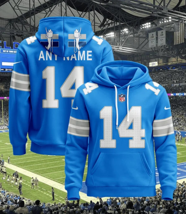 LIMITED EDITION - NEW CUSTOMIZED NFL04 DTL DETROIT LIONS T-SHIRT, POLO, HOODIE & JACKETS