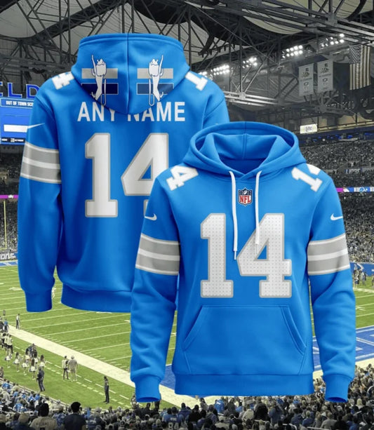 LIMITED EDITION - NEW CUSTOMIZED NFL04 DTL DETROIT LIONS T-SHIRT, POLO, HOODIE & JACKETS