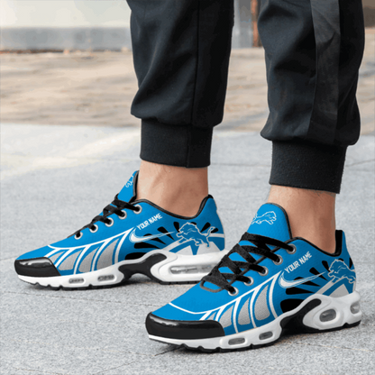 LIMITED EDITION - NEW CUSTOMIZED NFL04 DTL DETROIT LIONS UNISEX AIR MAX PLUS SNEAKERS