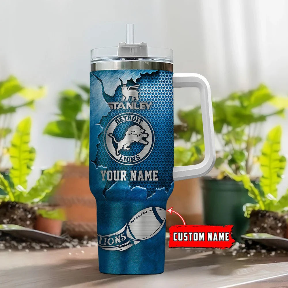 LIMITED EDITION - NEW CUSTOMIZED NFL04 DTL DETROIT LIONS TUMBLER CUP