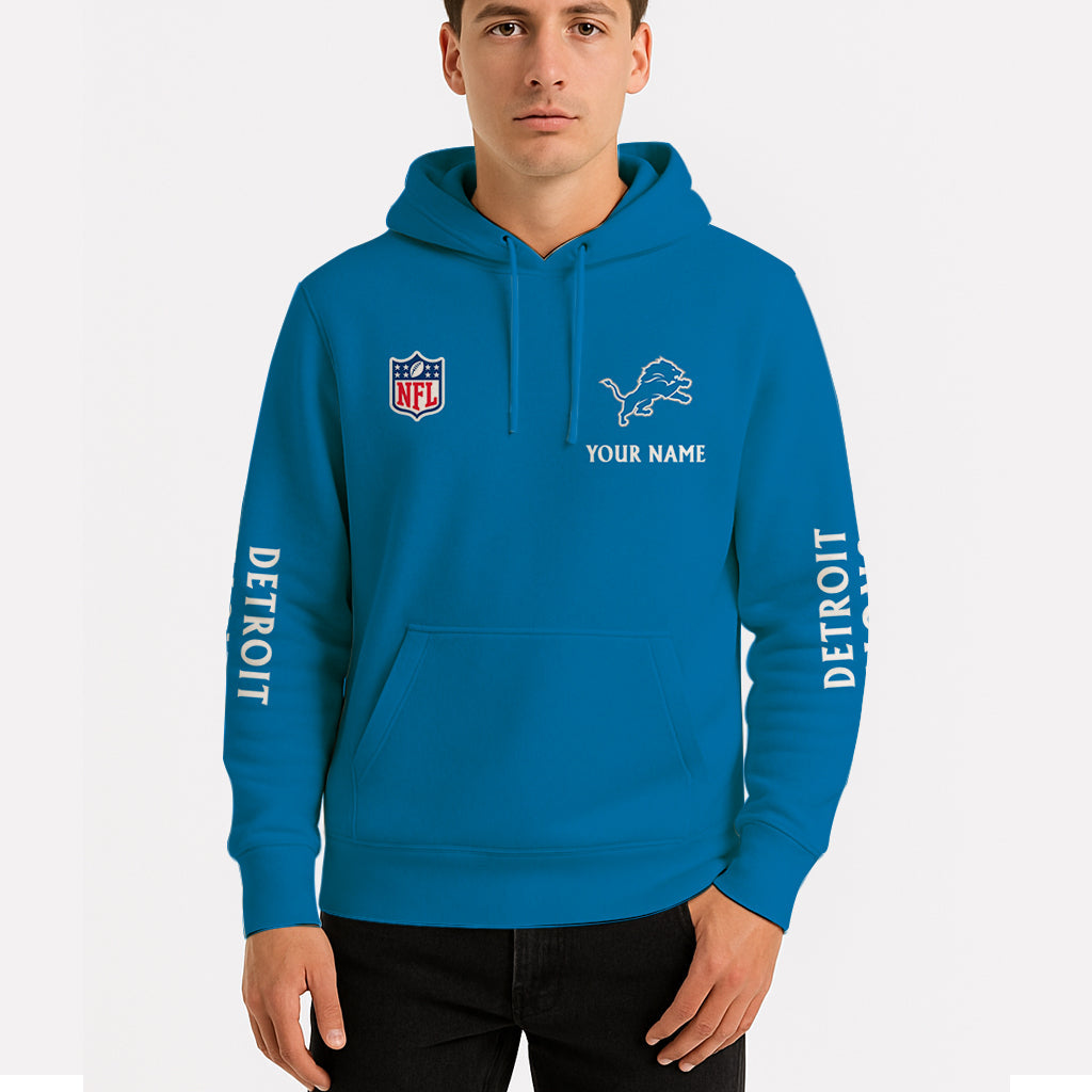 LIMITED EDITION - NEW CUSTOMIZED NFL04 DTL DETROIT LIONS UNISEX HOODIE