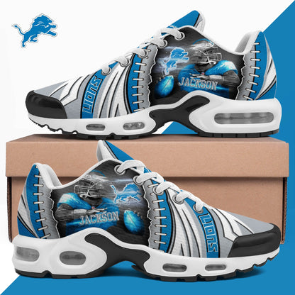 LIMITED EDITION - NEW CUSTOMIZED NFL04 DTL DETROIT LIONS UNISEX AIR MAX PLUS SNEAKERS