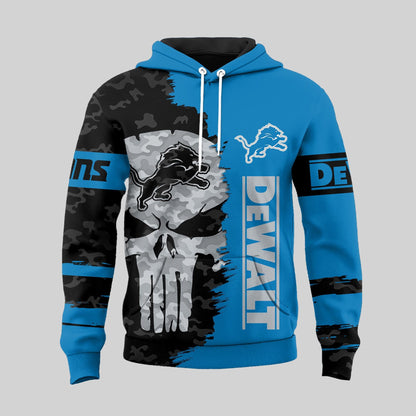 LIMITED EDITION - NEW CUSTOMIZED NFL04 DTL DETROIT LIONS DEWALT UNISEX T-SHIRT, POLO, HOODIE & JACKETS