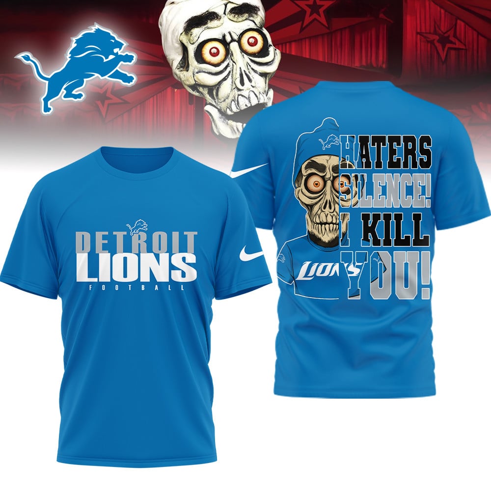 LIMITED EDITION - NEW CUSTOMIZED NFL04 DTL DETROIT LIONS HATERS SILENCE I KILL YOU SHIRT