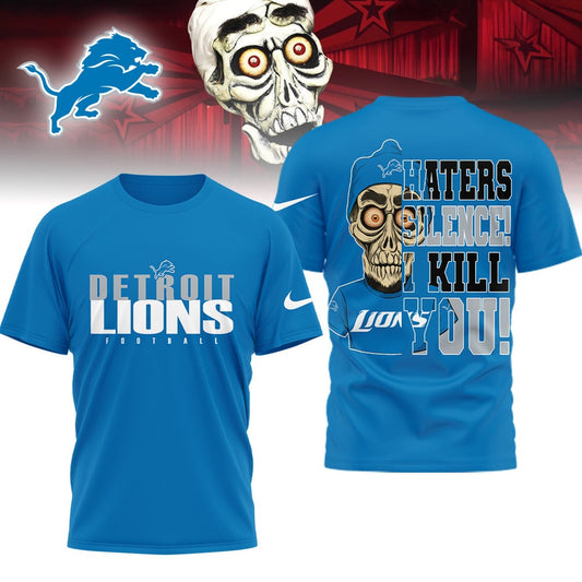LIMITED EDITION - NEW CUSTOMIZED NFL04 DTL DETROIT LIONS HATERS SILENCE I KILL YOU SHIRT