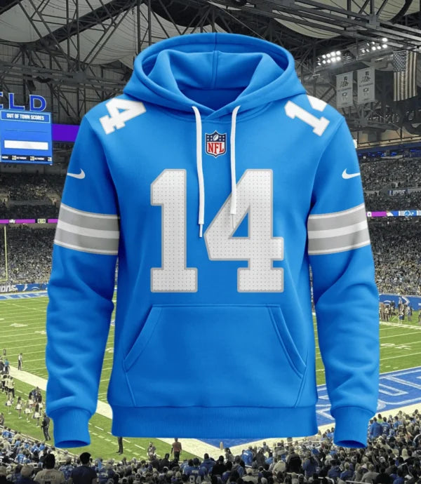 LIMITED EDITION - NEW CUSTOMIZED NFL04 DTL DETROIT LIONS T-SHIRT, POLO, HOODIE & JACKETS
