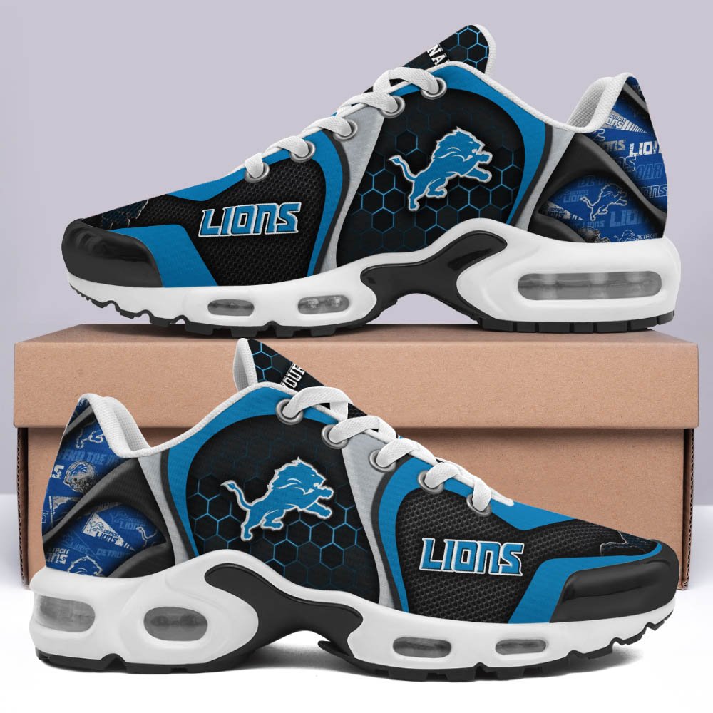 LIMITED EDITION - NEW CUSTOMIZED NFL04 DTL DETROIT LIONS UNISEX AIR MAX PLUS SNEAKERS