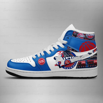 LIMITED EDITION - NEW CUSTOMIZED NBA14 DT PISTONS AIR JORDAN SNEAKERS