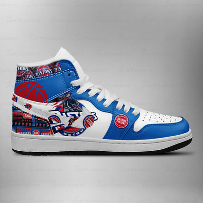 LIMITED EDITION - NEW CUSTOMIZED NBA14 DT PISTONS AIR JORDAN SNEAKERS