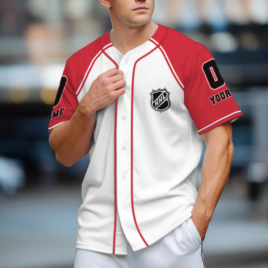 LIMITED EDITION - NEW CUSTOMIZED NHL22 DR WINGS BASEBALL JERSEY