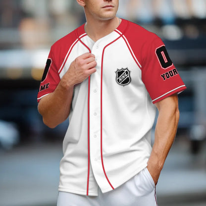 LIMITED EDITION - NEW CUSTOMIZED NHL22 DR WINGS BASEBALL JERSEY