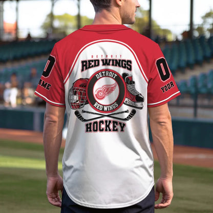 LIMITED EDITION - NEW CUSTOMIZED NHL22 DR WINGS BASEBALL JERSEY
