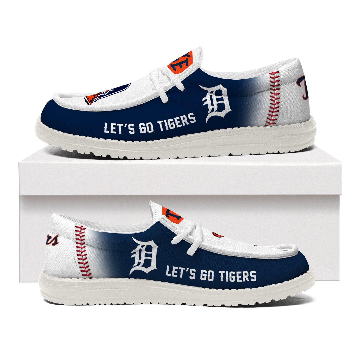 LIMITED EDITION - NEW CUSTOMIZED MLB16 DT TIGERS LOAFER SHOES